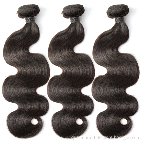 Body Wave Bundles Human Hair 100% Unprocessed Brazilian Virgin Body Wave Human Hair Extensions Natural Color